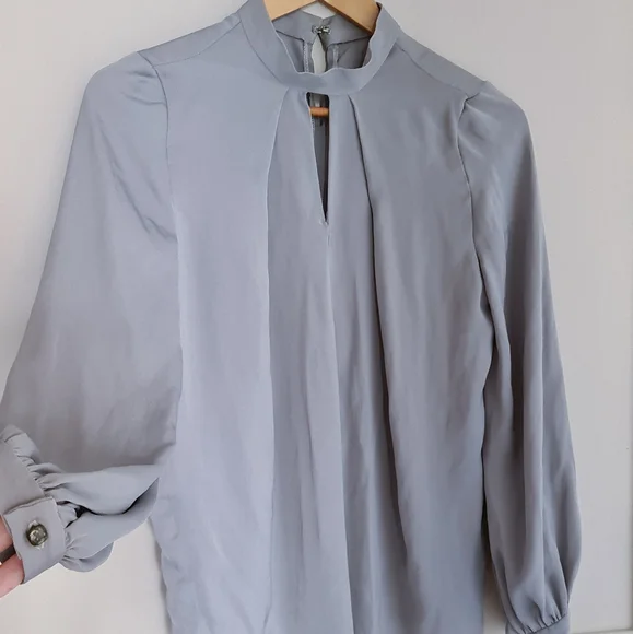 Gorgeous Custom Made Grey Blouse Longsleeve - Picture 3 of 5